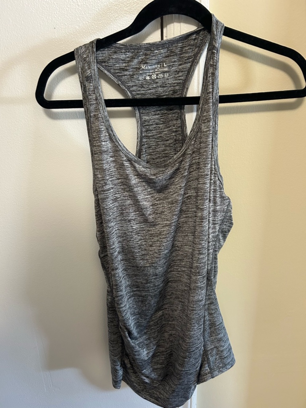 Maternity Racerback Tank Top - Grey Heather